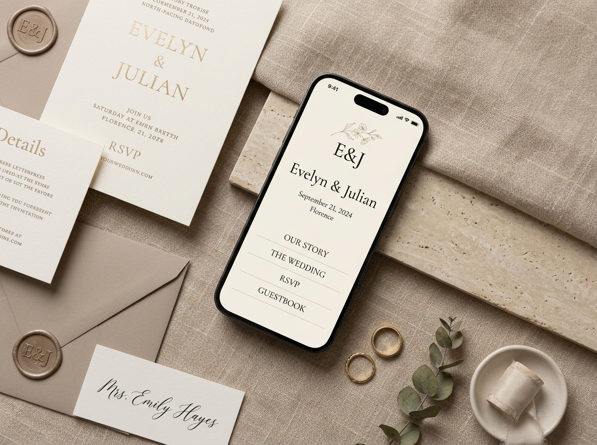 Demostración de sitio web de bodas en smartphone — CELEBRATION